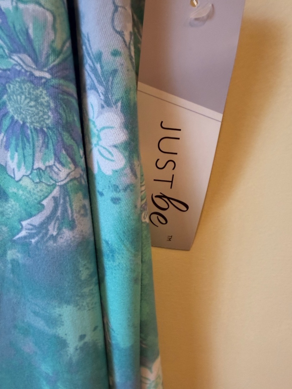 just be Teal Floral Sleeveless Swing Top - Picture 4 of 5